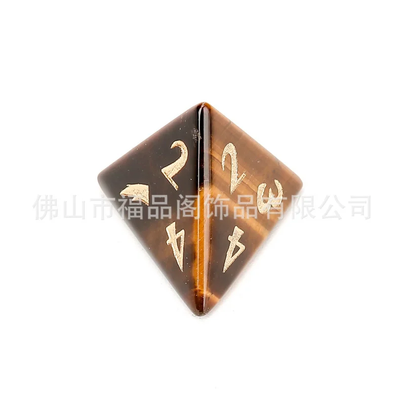 Z05 DNDDungeons &amp Dragons Настольная игра Многогранник Натуральный желтый тигровый камень