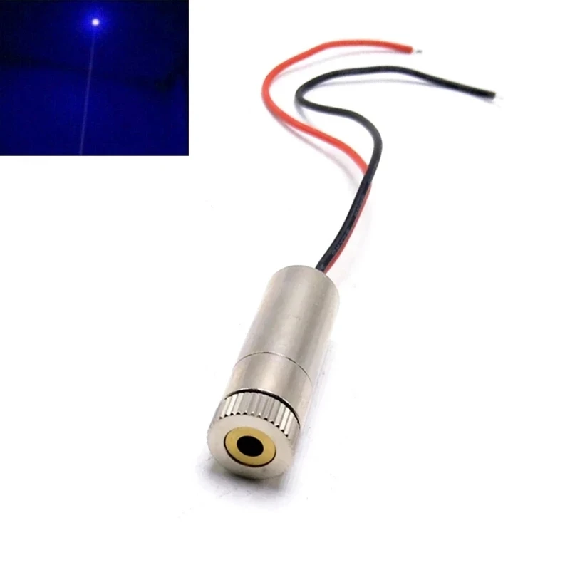 

Focusable 450nm 5mW Blue Dot Laser Module GH04580A2G Diode 3.7v-5V