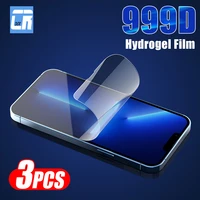 3pcs hydrogel film for apple iphone 13 12 11 pro max mini full cover screen protector on iphone x xr xs max 8 7 6 plus se film