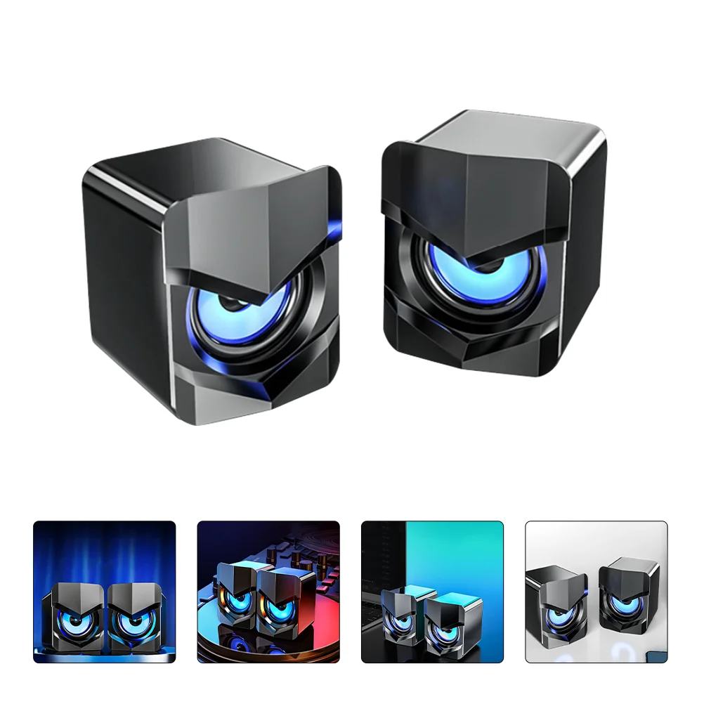 

Speaker Speakers Mini Usb Computer Desktop Wired Multimedia Powered Office Compact Vintage Decorations Christmas Laptop Table