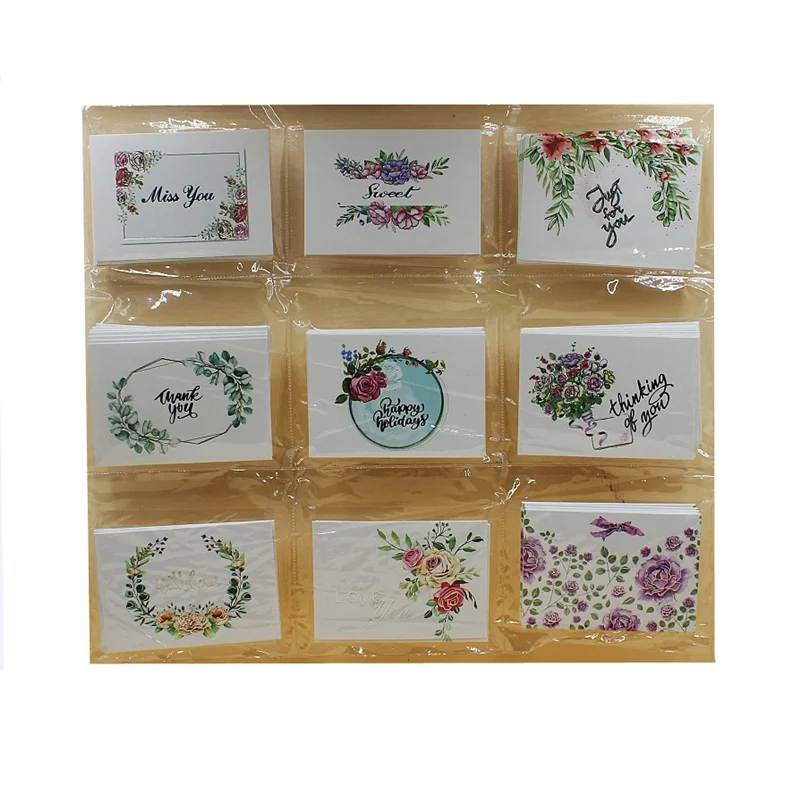 

Креативная поздравительная открытка, маленькая открытка с 9 изысканными узорами, пожелания на день рождения, цветы, спасибо, Подарочная бирка, процесс изготовления горячего серебра