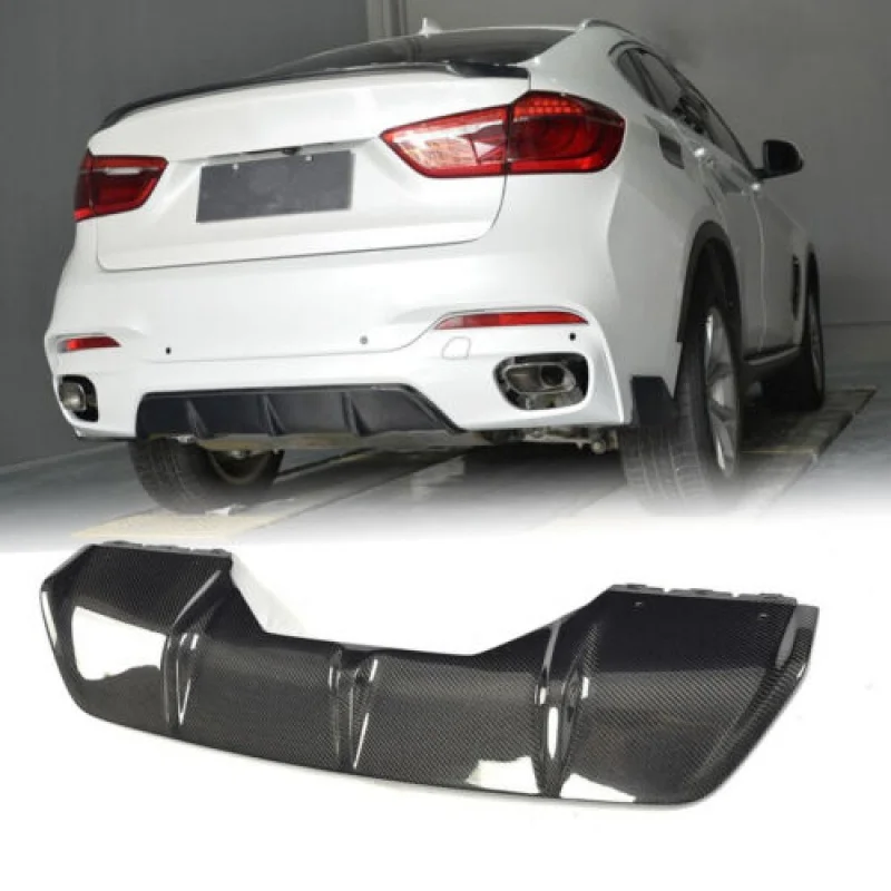 

Carbon Rear Bumper Diffuser Lip Spoiler Fit For BMW X6 F16 M-Sport SUV 2015-2018