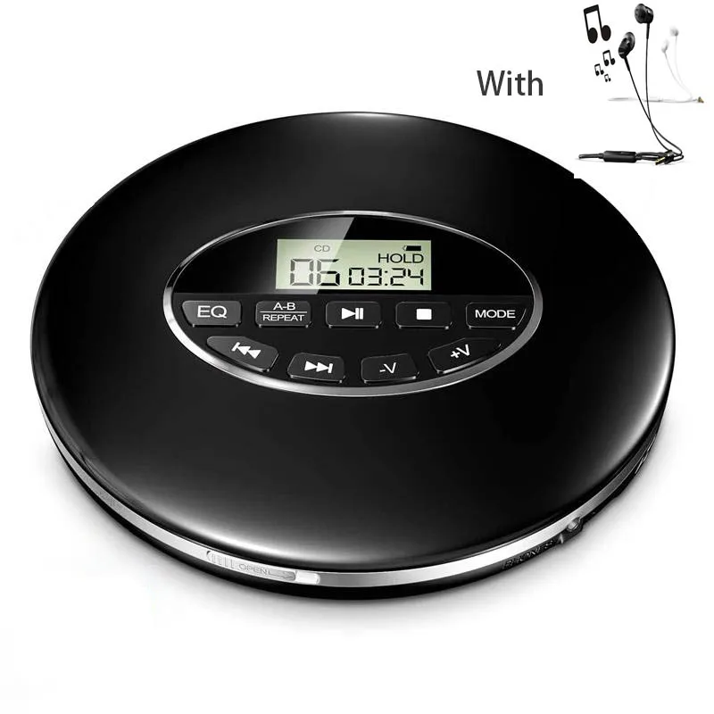 Compact Car Support Tf Card Round 3.5mm Jack Battery Powered Anti Skip Small Music Usb Aux