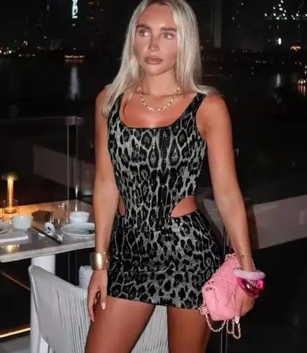 Женский комплект из 2 предметов с блестками и принтом новинка 2024 модный