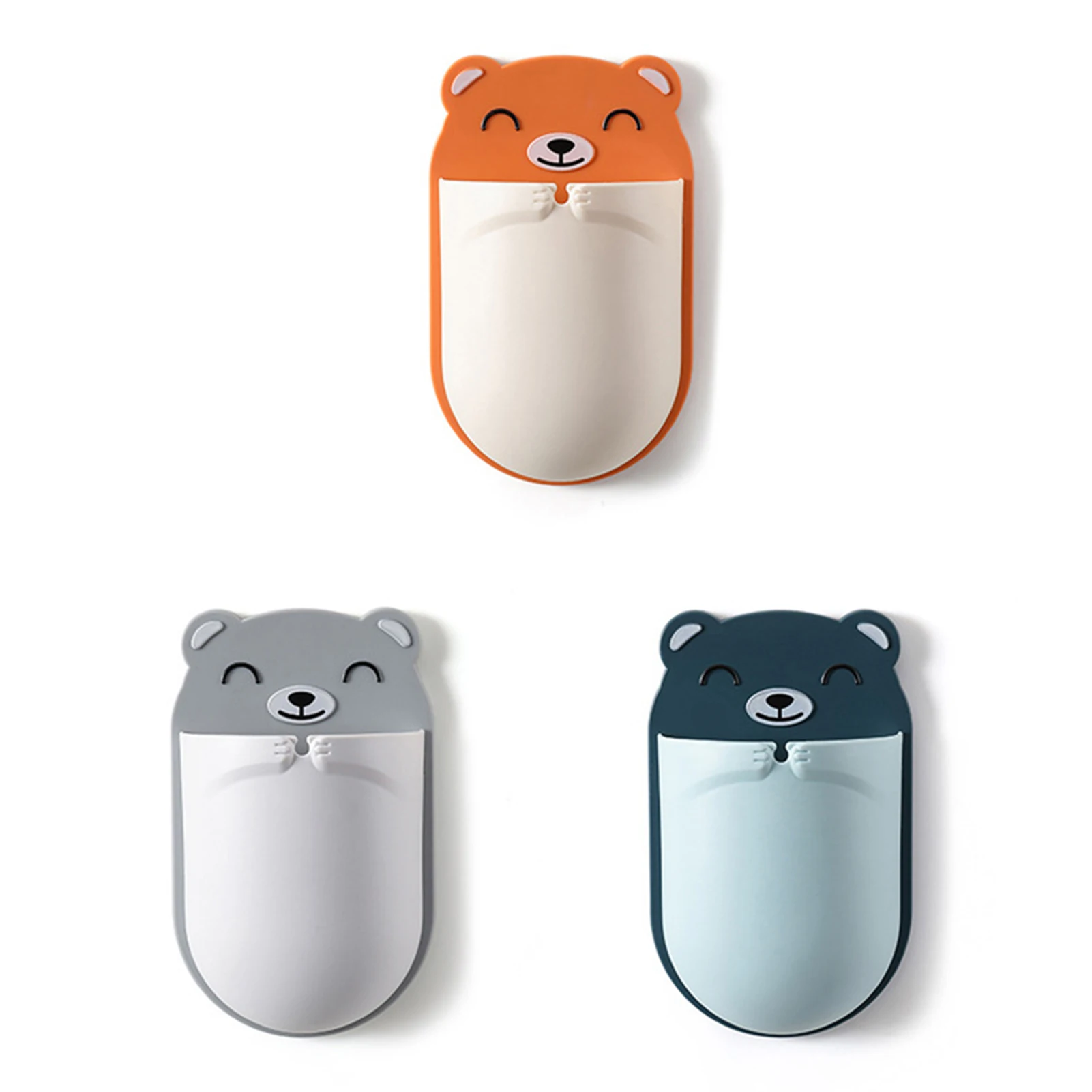 

Bear Wall Mounted Toothbrush Holder Cartoon Keys Toothpaste Cable Hanging Rack Multifunction Cartoon Storage Rack Bathroom