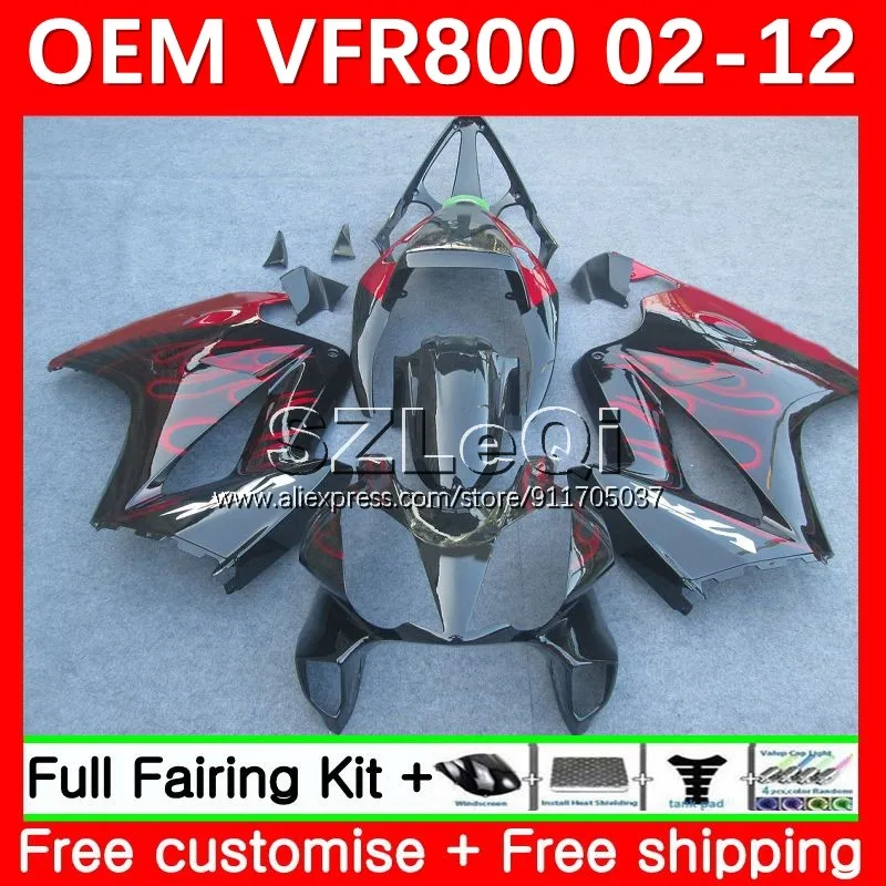 

Перехватчик Красного пламени для HONDA VFR800RR VFR800 800 RR 2002 2003 2004 2005 2006 VFR 800RR 08 09 10 11 12 обтекатель 43LQ.8