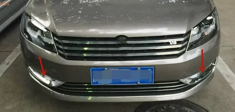 Для Volkswagen Passat 2011-2015 ABS Chrome перед противотуманными фарами декоративная рамка