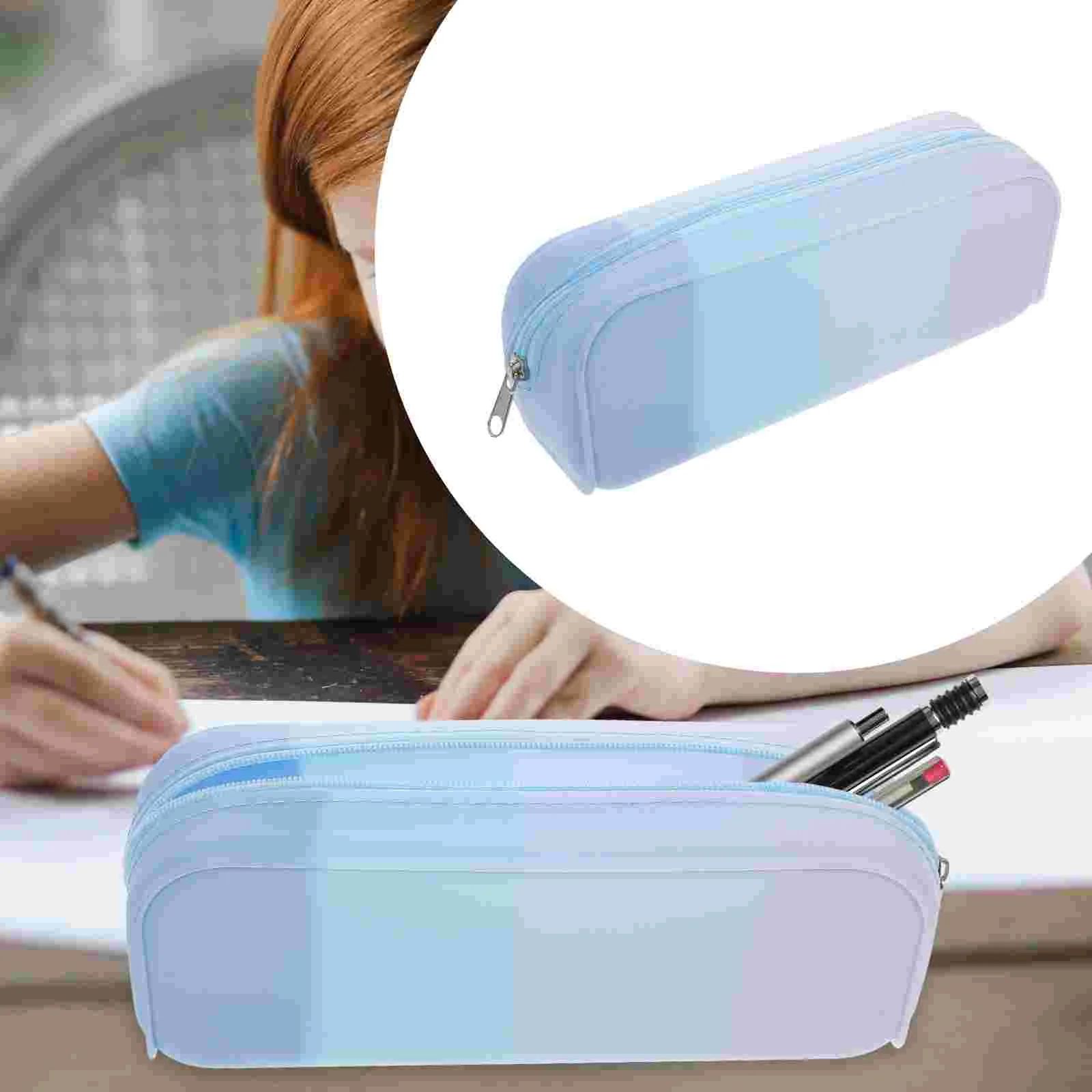 

Case Silicone Student Mini Makeup Bag Portable Pouch Silica Gel School Supplies College Students