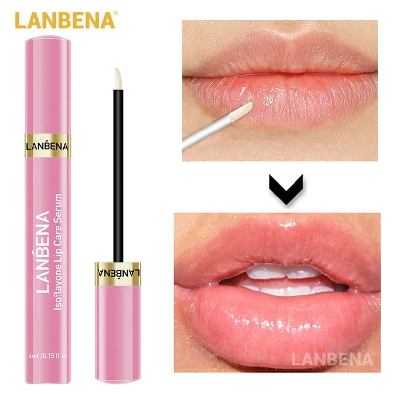 

LANBENA Lip Plumper Serum Lip Mask Reduce Fine Lines Increase Elasticity Resist Aging Moisturizing Lightening Gloss Lips Care