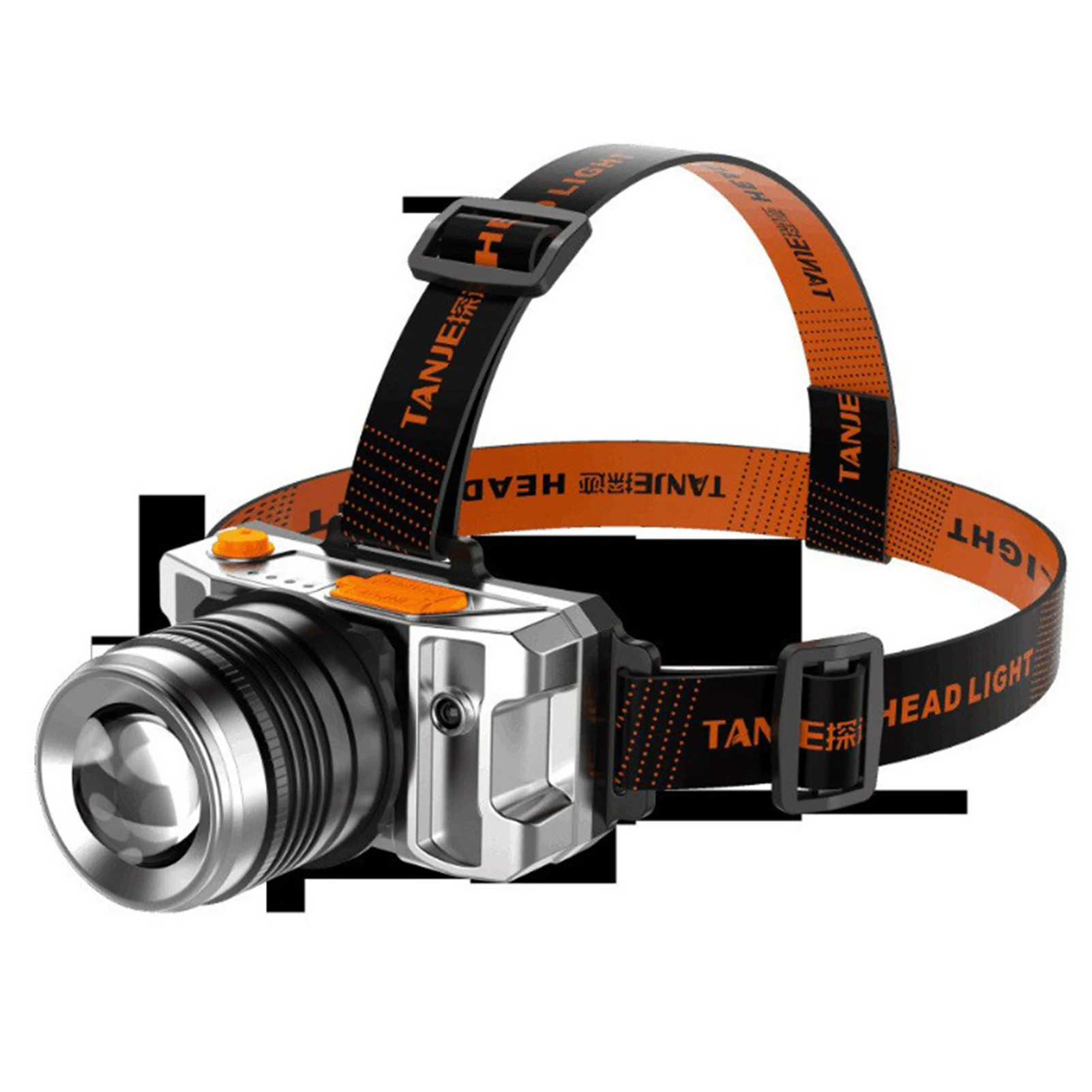 

Portable Led Strong Light Headlamp Rotary Zoom Waterproof Headlight Great Gifts for Fishing Camping Lovers
