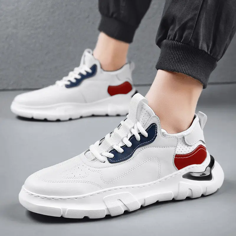 

Кожаная повседневная обувь, мужская обувь, модная мужская уличная одежда, повседневные кроссовки, мужская Спортивная повседневная обувь