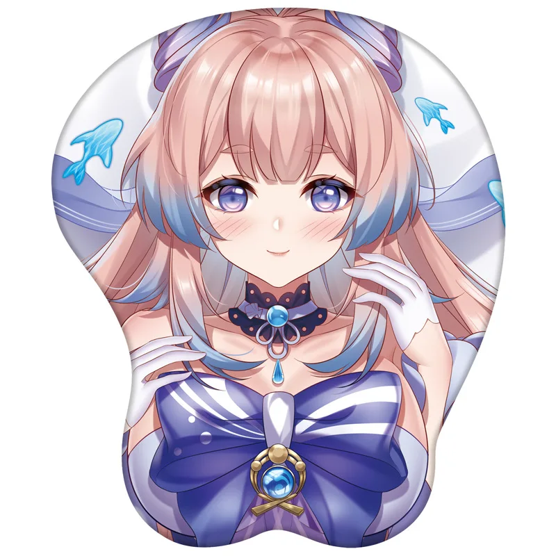 

Genshin Impact Sangonomiya Kokomi 3D Silicone Wrist Guard Mouse Pad Anime Character Print 26 x 21Cm Pads Computer Accessories