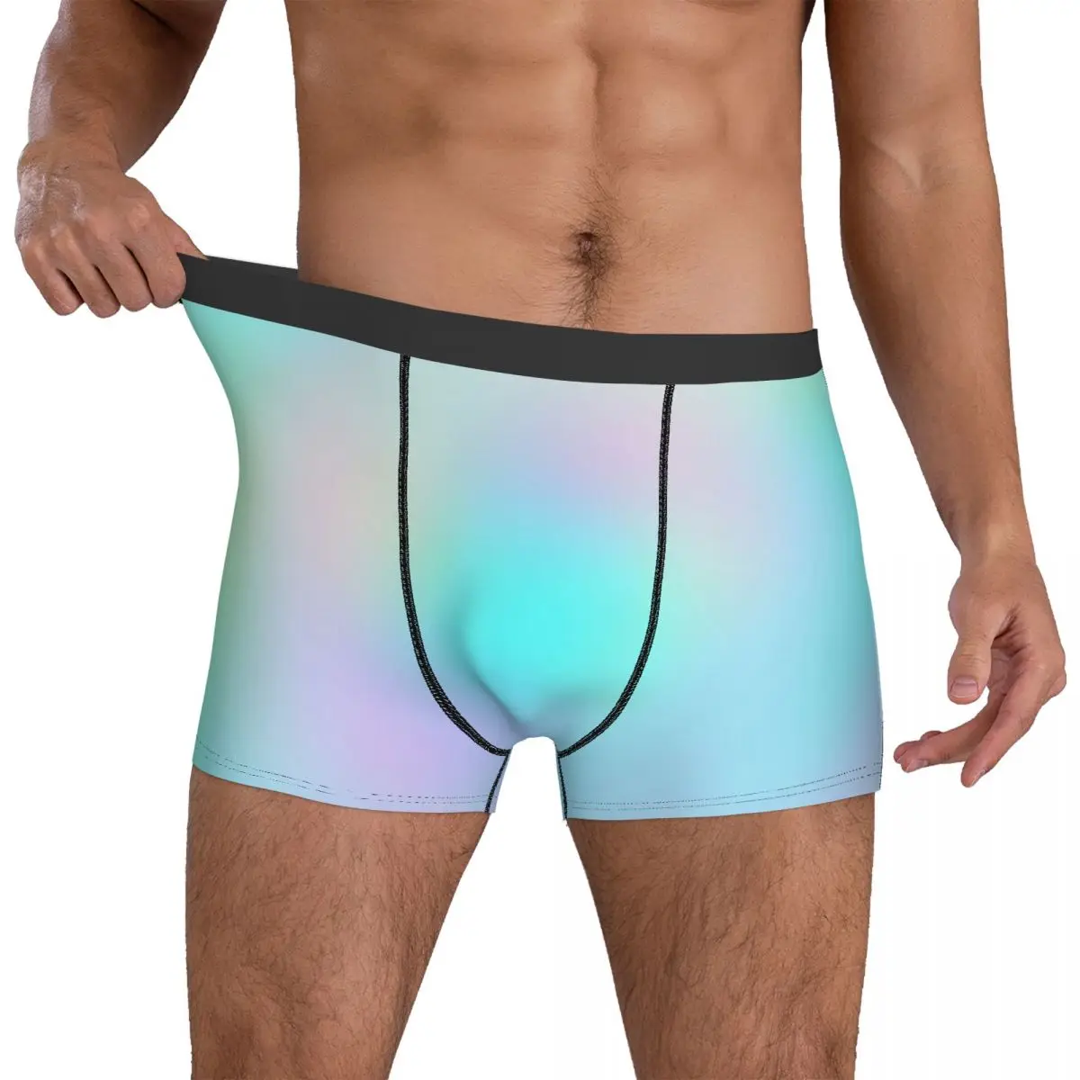 

Pastel Tie Dye Underwear Pastel Rainbow Stretch Panties Printing Boxer Brief 3D Pouch Men Oversize Boxershorts