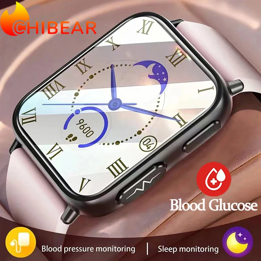 

ECG+PPG Blood Glucose Smart Watch Men Blood Pressure Monitor Thermometer Health Watch 1.91 Inch IP68 Waterproof Smartwatch Women