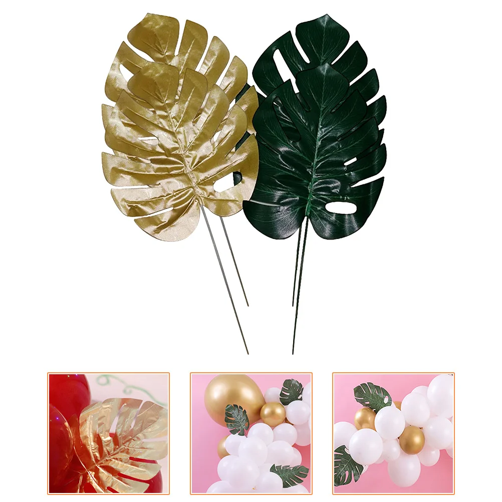 

4Pcs Simulation Tropical Leaves Fake Leaves Faux Tropical Leaves Artificial Tropical Leaves Faux Palm Leaves