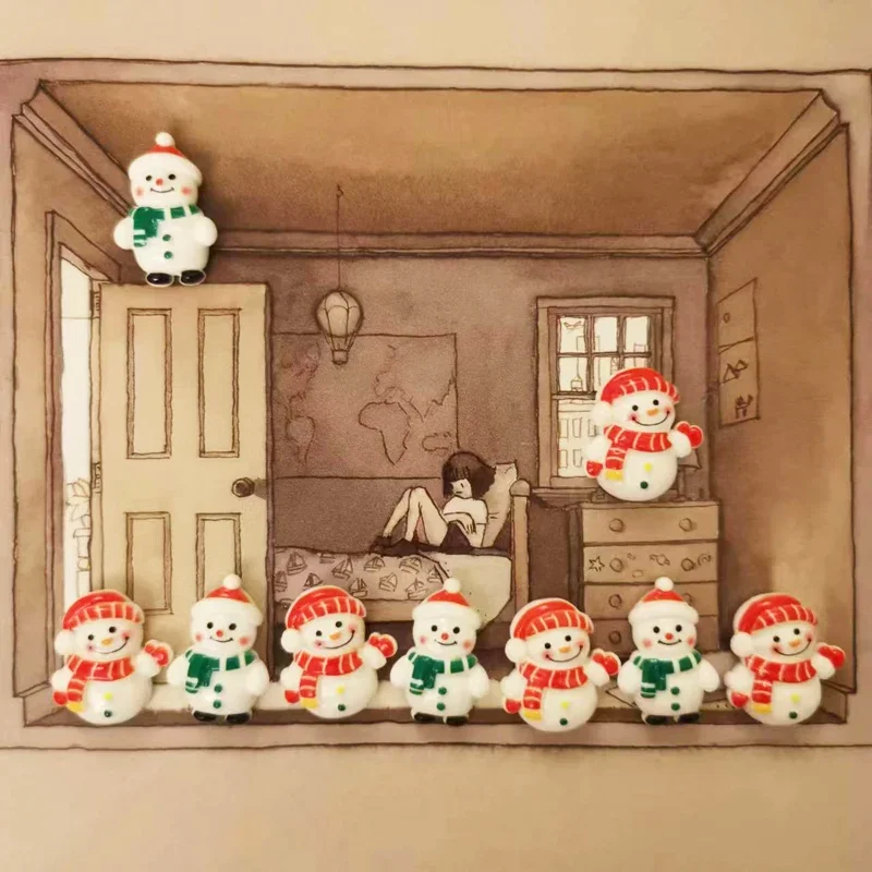 10 шт. миниатюрные украшения Снежный человек