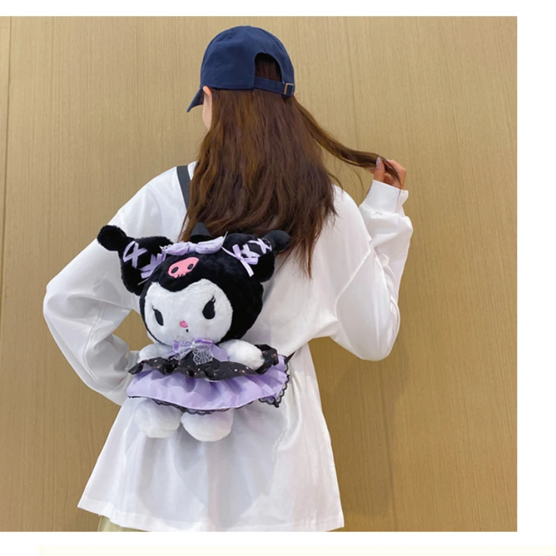 Новый модный мультяшный милый Sanrio Kuromi MyMelody большой емкости для девочек плюшевая