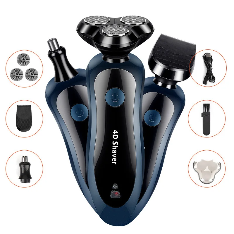 

2022 New Electric Shaver For Men 4D Electric Beard Trimmer USB Rechargeable Professional Hair Trimmer Hair Cutter Razor For Men