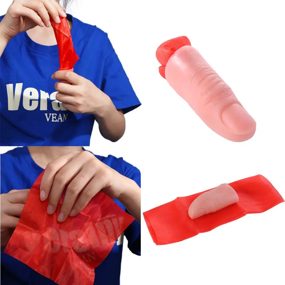 

Close-Up Street Trick Red Silk Magican Gifts Magic Tricks Finger Thumb Tip Scarf Disapper Magic Finger Magic Tricks
