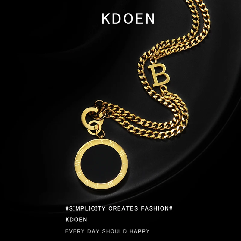 Европейское американское и римское цифровое круглое ожерелье с подвеской из