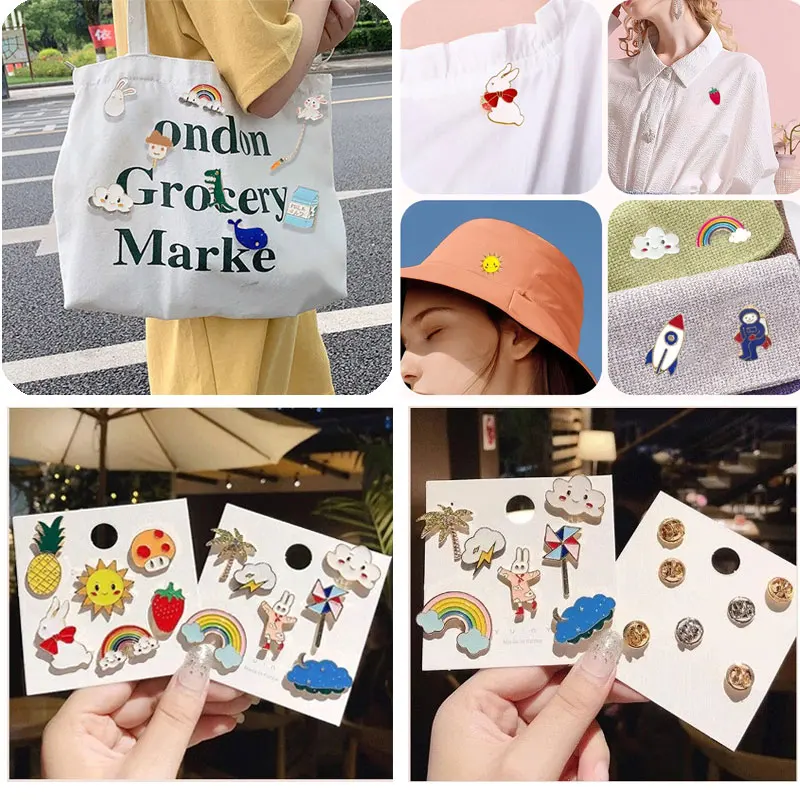 10/30 шт. случайные значки милая модная идентификационная шпилька аксессуары