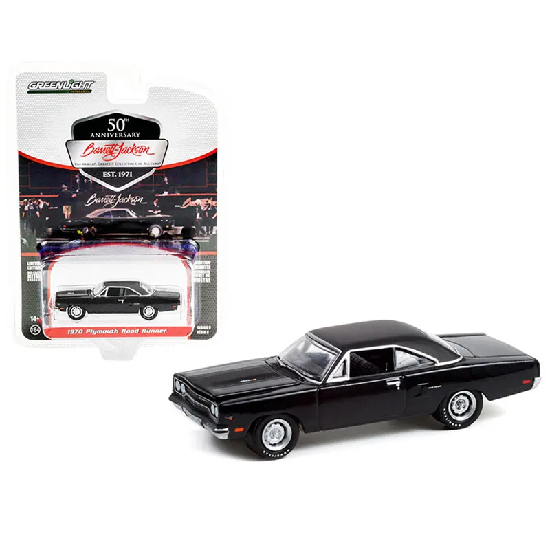 

GreenLight 1/64 Scale Diecast Car Toys 1970 Plymouth Road Runner Barrett-Jackson Die-Cast Metal Vehicle Model Toy For Boys Kids
