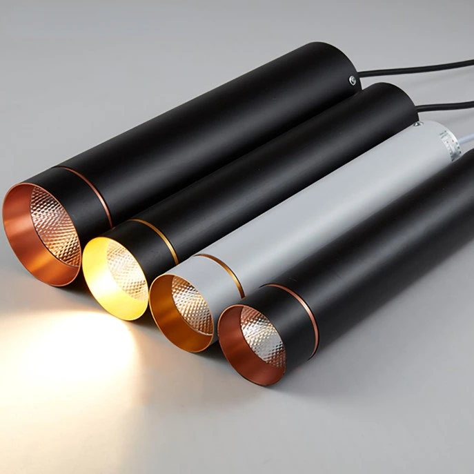 

Cylinder Dimmable LED Pendant Lights Long Tube Ceiling Lamps Kitchen Dining Room Bar Decoration Cord Pendant Lamp Track Lights