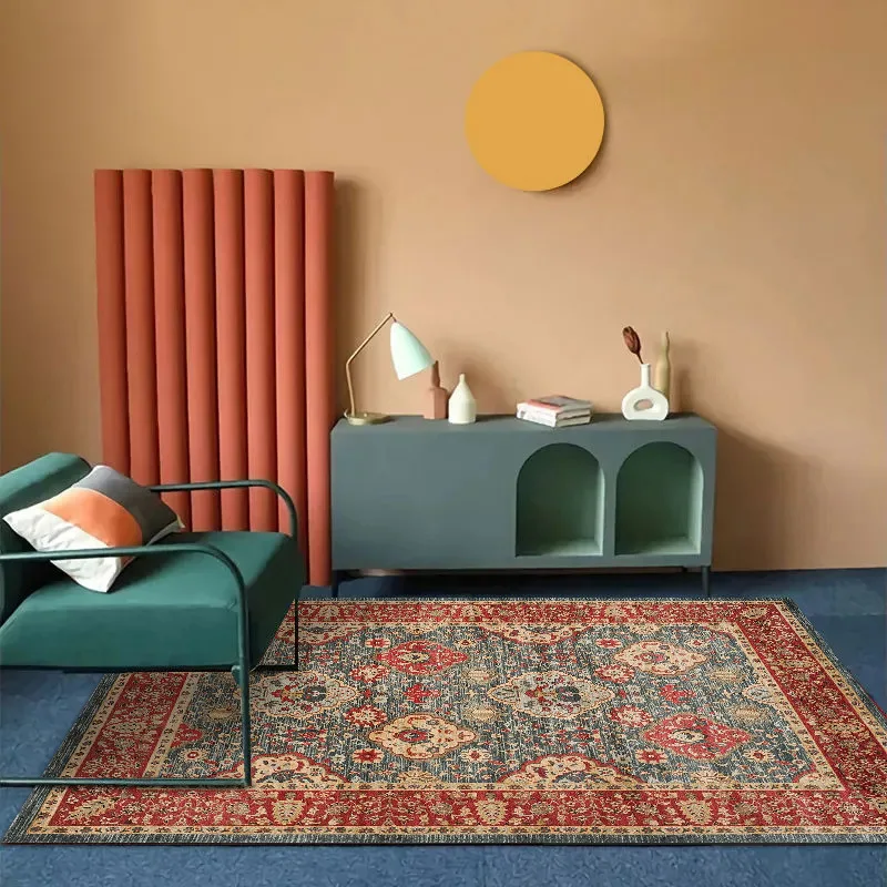 Марокканский большой ковер в богемном стиле для журнального столика домашнее