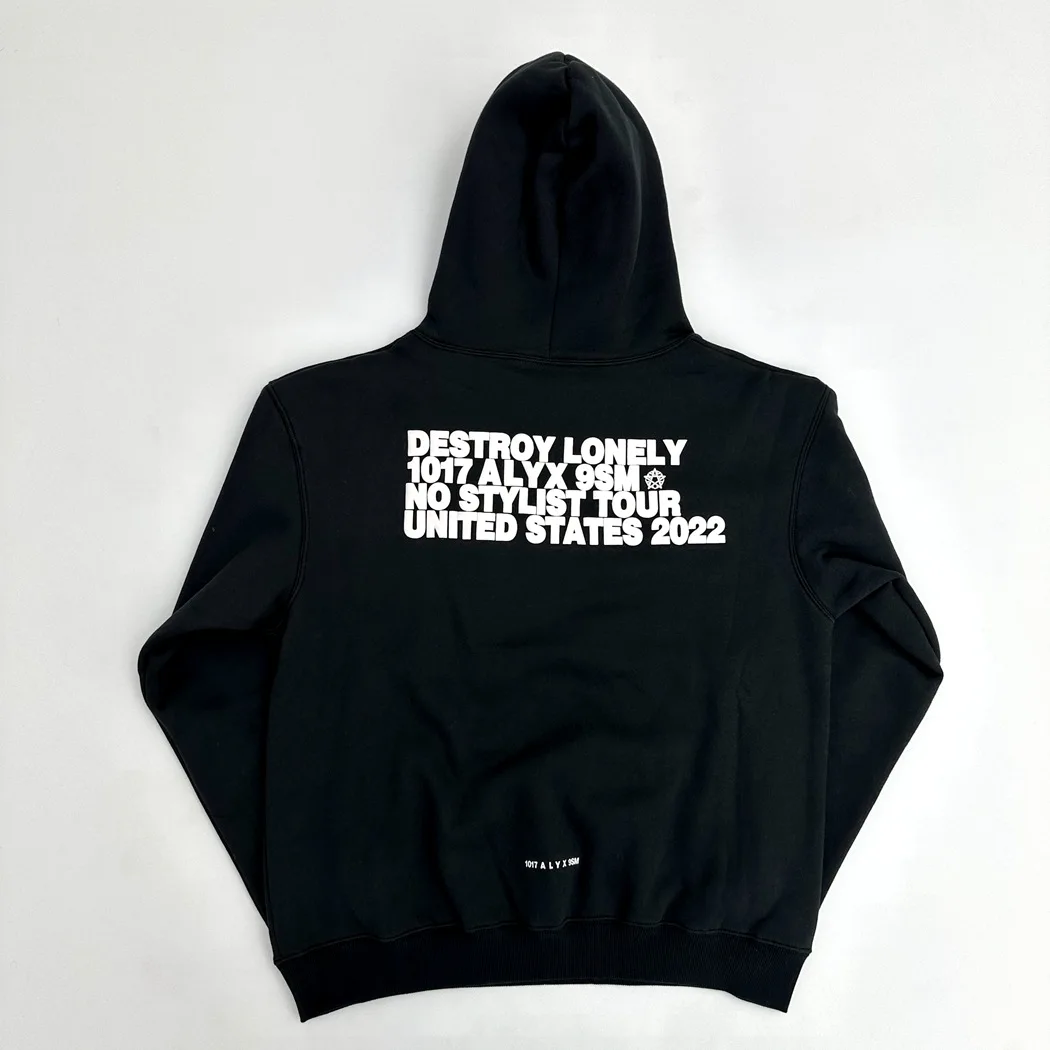 

New Luxury ALYX PLAYBOI CARTI WHOLE Destroy Lonely Pullover Hoodies Hoody hooded Sweatshirts velvet Cotton Thick Fleece US #40