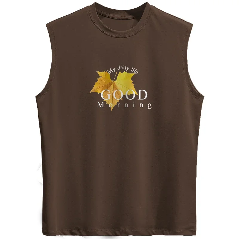 Модная летняя уличная одежда мужской жилет из чистого хлопка спортивный для