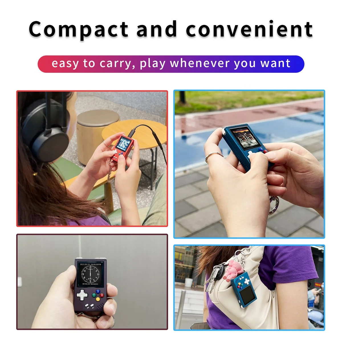 

RG Nano Mini Retro Handheld Game Console 32G 1.54Inch Screen Linux System Classic Gaming Player Children's Gift A