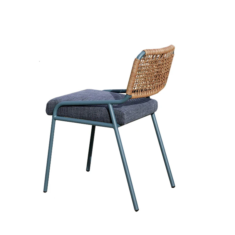 

Одинарный стул из ротанга в скандинавском стиле, для отдыха на открытом воздухе, водонепроницаемый и солнцезащитный, для сада, двора, террасы