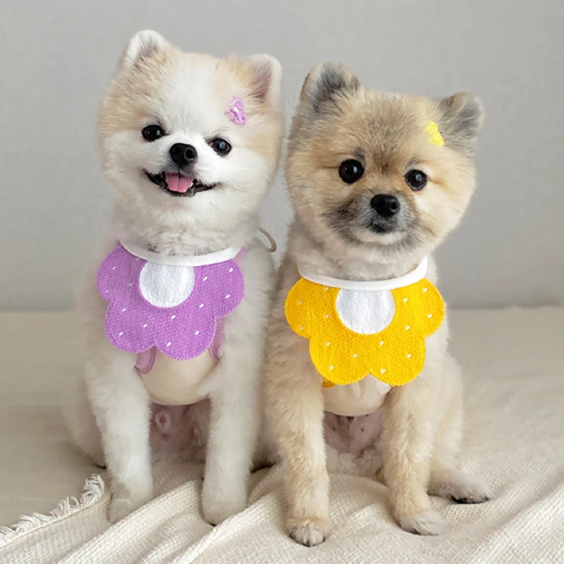

1Pc Cute Dog Bandana Scarf Korea Cute Dog Smiling Bib Pet Bunny Saliva Towel Ins Bib Dogs Cats Bibs Pet Grooming Accessories