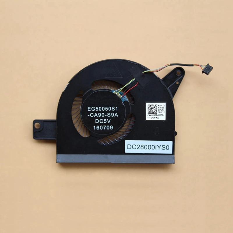 Новый оригинальный вентилятор для процессора для ноутбука Dell Latitude 5580 кулер для охлаждения процессора ноутбука DC28000IYS0 EG50050S1-CA90-S9A 09VK27 9VK27