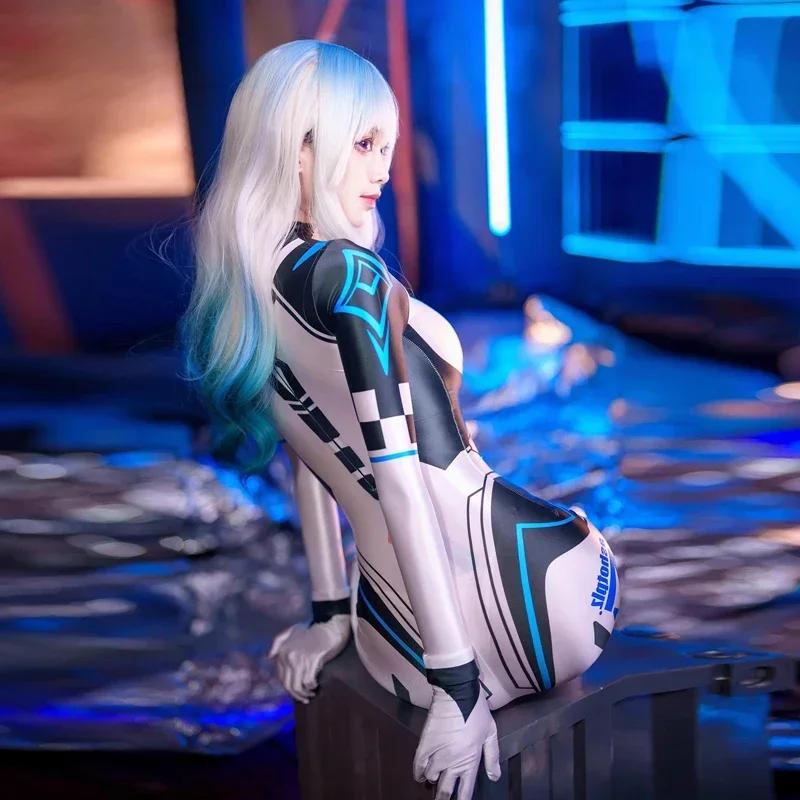 Женский костюм для косплея из аниме Гонки сексуальное боди с длинным рукавом и