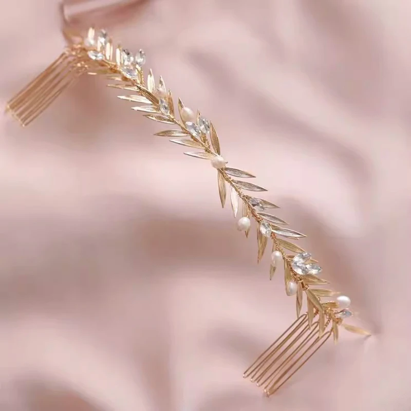 Длинная свадебная расческа для волос Свадебная Женская повязка на голову с