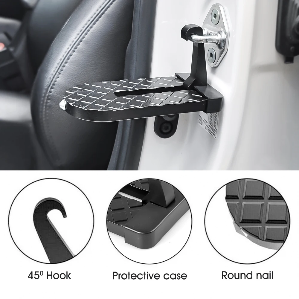 

Universal Foldable Auxiliary Pedal Roof Pedal Foldable Car Vehicle Folding Stepping Ladder Foot Pegs Easy Access Car Accessories