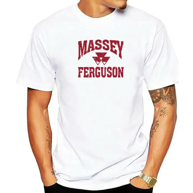 

Men fashion T shirt Massey Ferguson Gray Weathered Logo Tee Shirt Round Neck Cotton Bottoming Short Sleeves Tops Clothing women