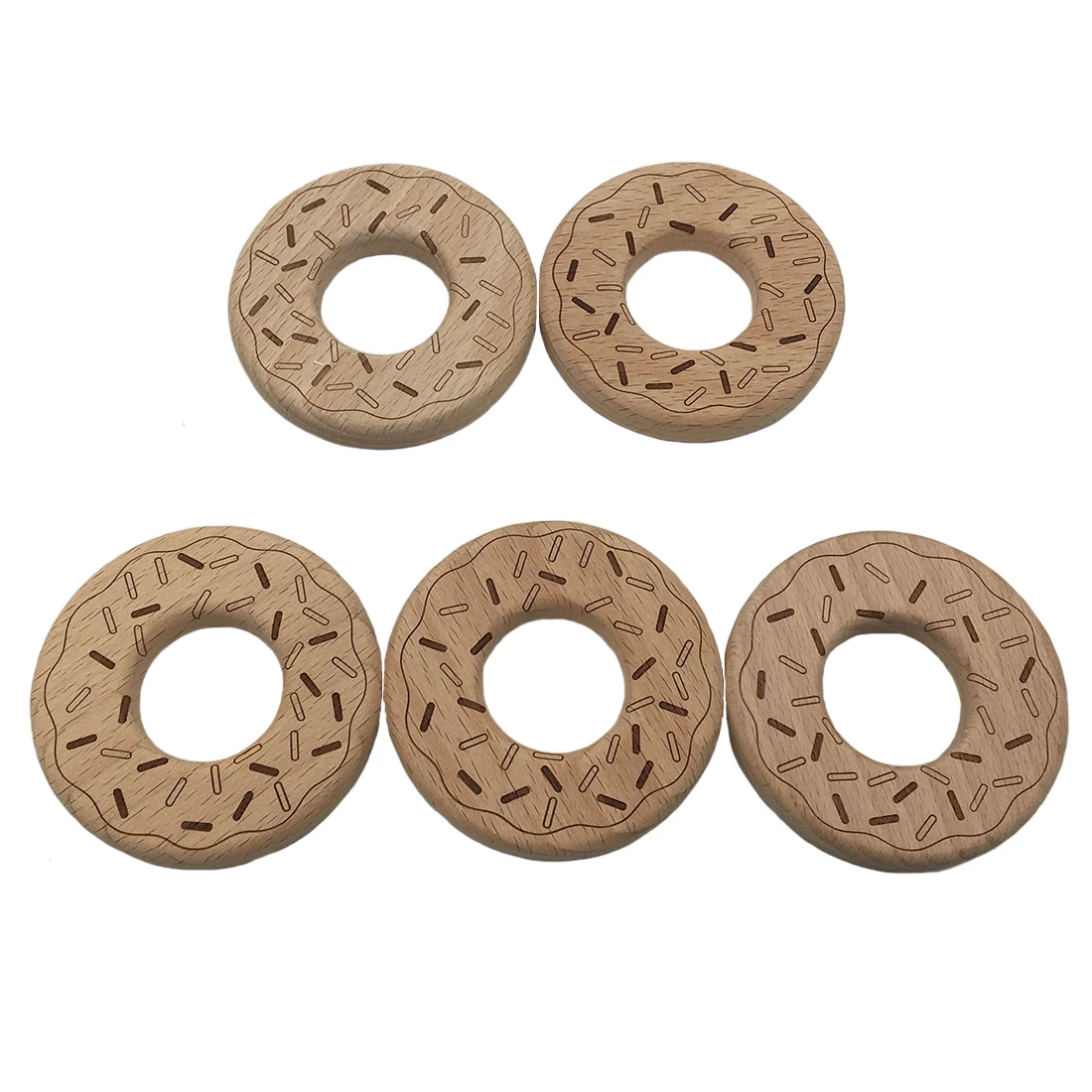 ABCPICK деревянные Буковые пончики DIY цепочка для пустышки аксессуары подвесок