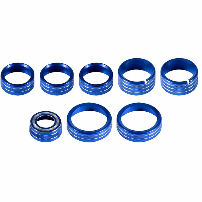 

Air Condition Switch Button Radio AC Knobs Switch Cover Button Trim for Chevy Silverado GMC Sierra 2014-2018, Blue