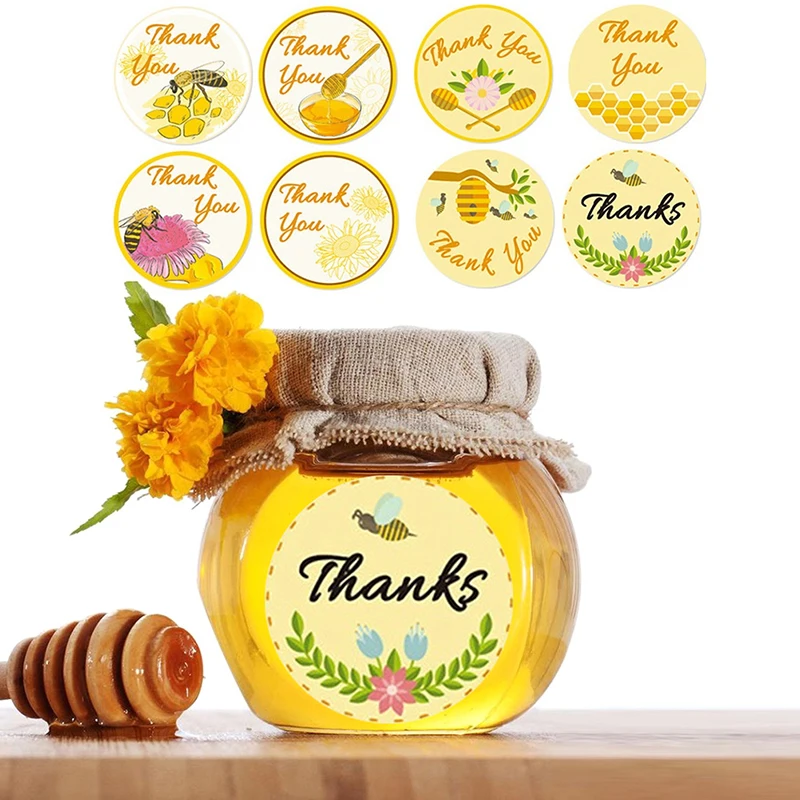 

Упаковочные наклейки с Пчелкой и надписью «Thank You»