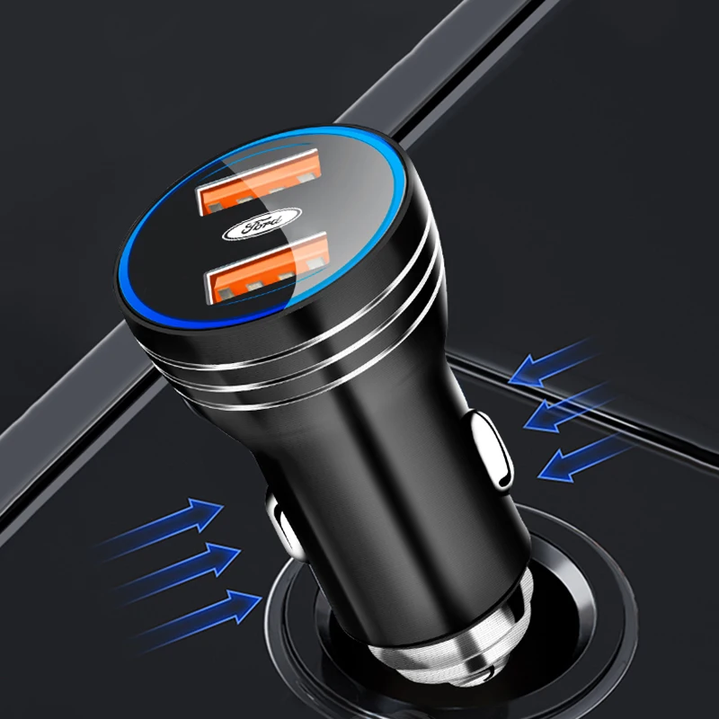 

Автомобильное зарядное устройство с двумя портами USB Type-C для Ford Fiesta Focus 2 Ecosport Kuga Escape Falcon B-Max C-Max Eco Sport Galaxy