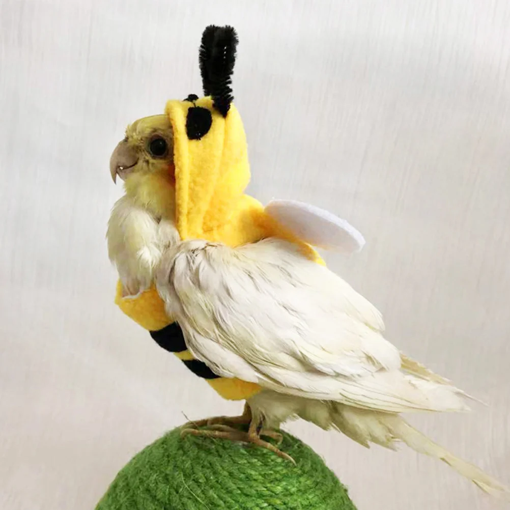 

Parrot Costume Pet Small Animals Clothes Parakeet Cockatiel Costume Accessory With Bee Design