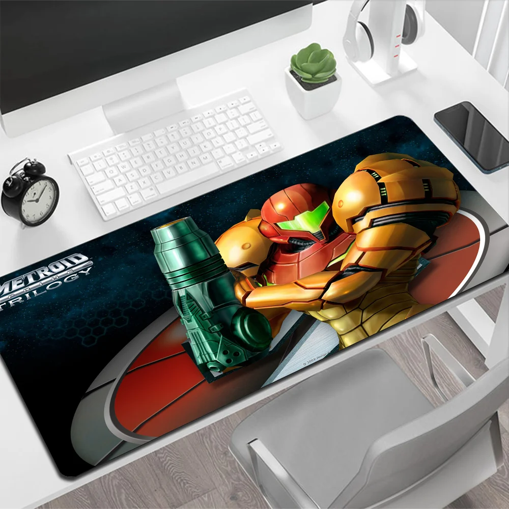 Большой коврик для мыши Metroid игровой компьютерный большой силиконовый