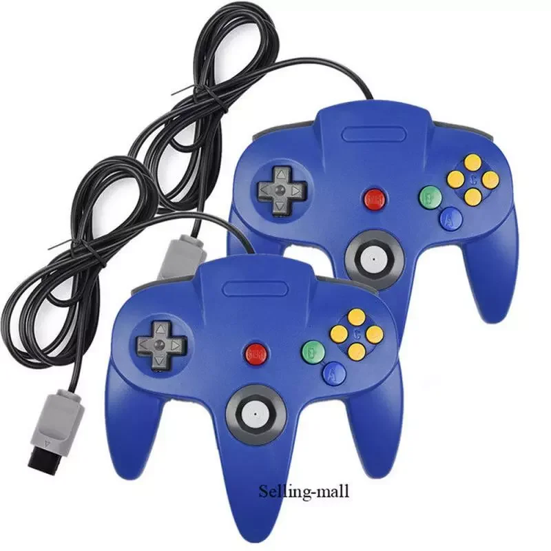 

NEW2023 N64 kontroler Gamepad Joystick Joypad Pad do grania długi przewodowa dla klasycznych 64 konsole do gier gry N64 Port in