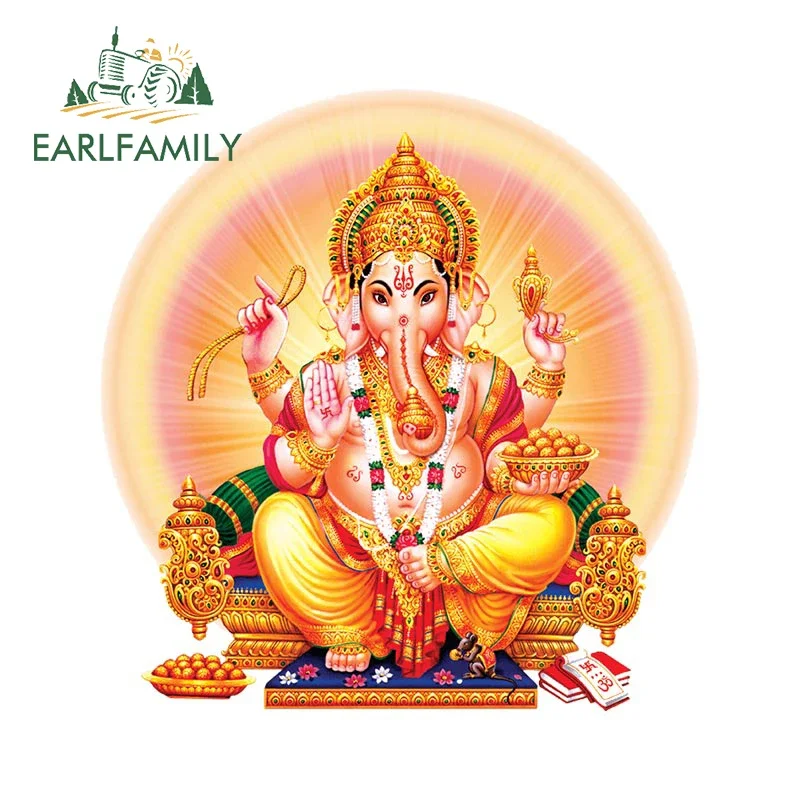 

EARLFAMILY 13 см для Ganesha, автомобильные наклейки, водостойкий солнцезащитный крем, чемодан, виниловый материал, мотоциклетный шлем, тонкая наклейка для автомобиля