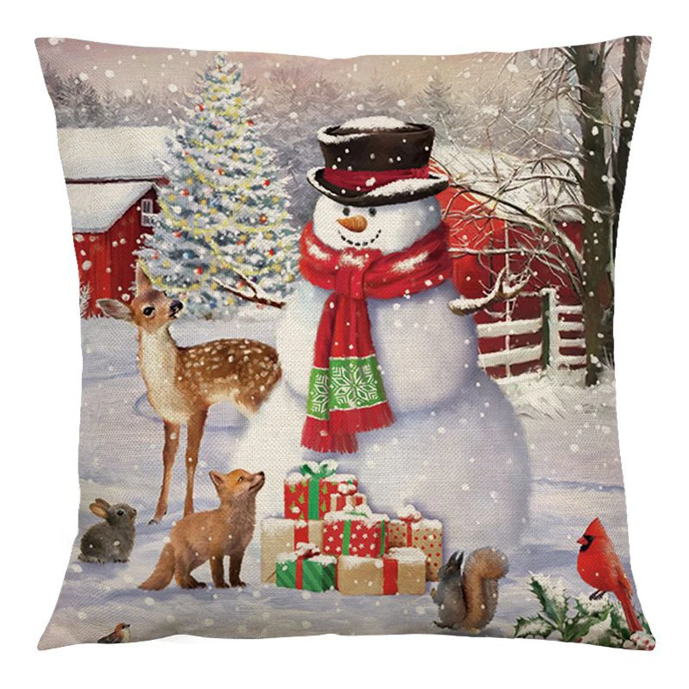 

Pillow Case Pillowcase 1pc 45*45cm Christmas Decorations Christmas Pillow Case Cushion Cover Ornament Pillowcases