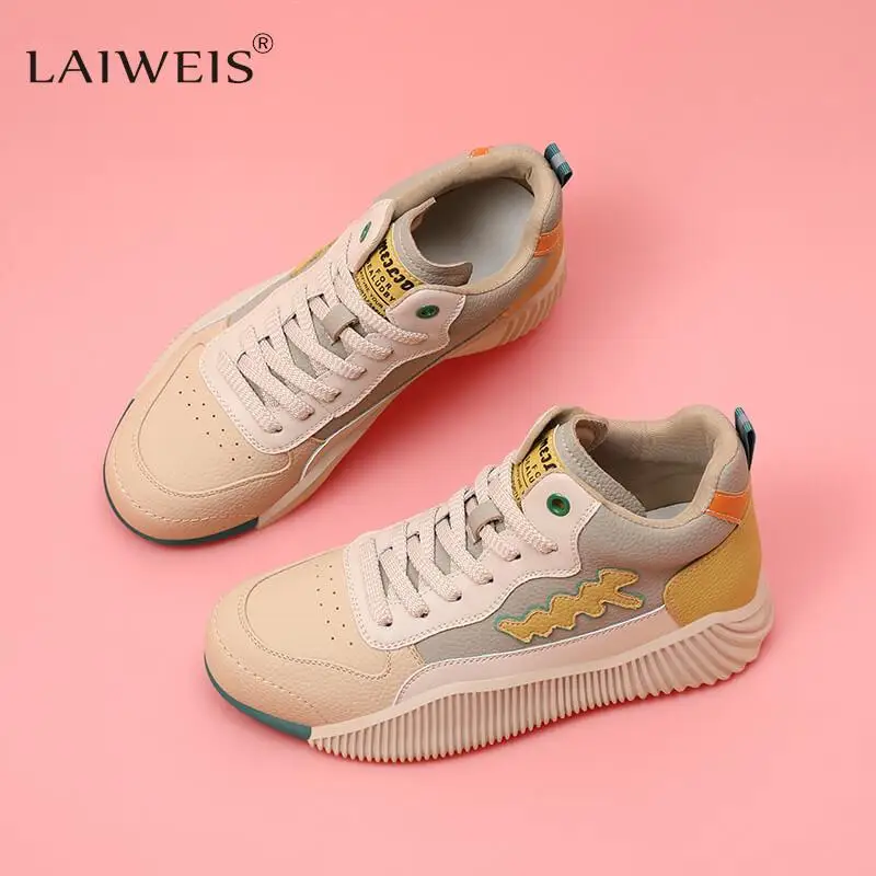 

Роскошные оригинальные кроссовки из натуральной кожи для женщин 2023, весна-осень, новая зима, мягкая кожа, мягкая поверхность, мягкая подошва, легкие повседневные кроссовки на плоской подошве, бесплатная доставка