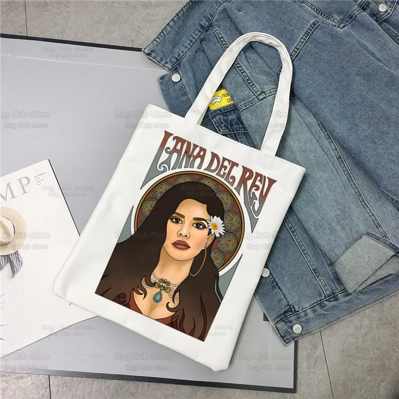Lana Del Rey Singer Fans Unisex Холщовая сумка через плечо Eco Just For Life Сумка для покупок