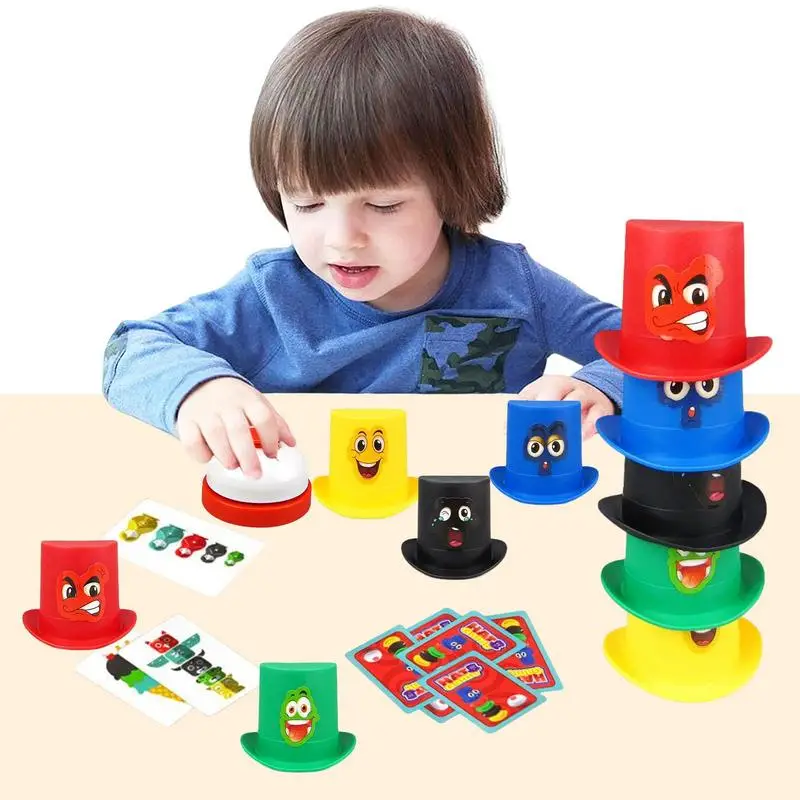 

Game Hat Board Game Toy Children's Puzzle Stacking Hat Game Parent-child Interactive Toy Hot Children Party Favor Pre School